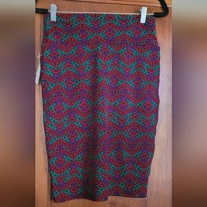 LuLaRoe Vibrant Patterned Pencil Skirt